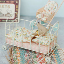 Load image into Gallery viewer, Maileg Micro Metal Baby Cot
